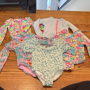 Lot of 5 girls 5T swimsuits